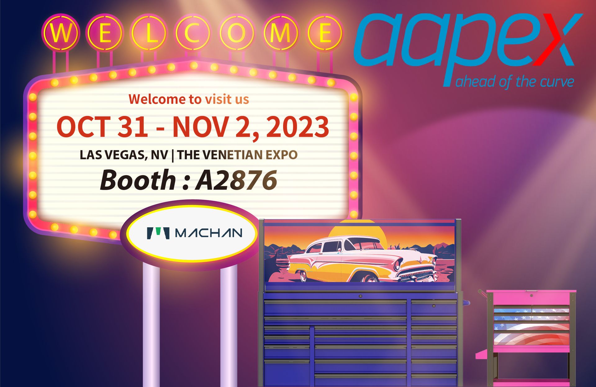 MACHAN 2023 AAPEX, the Biggest Auto Aftermarket Trade Show Booth